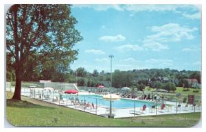 1950s/60s Swimming Pool, Hotel Bader, Spring Valley, NY Postcard