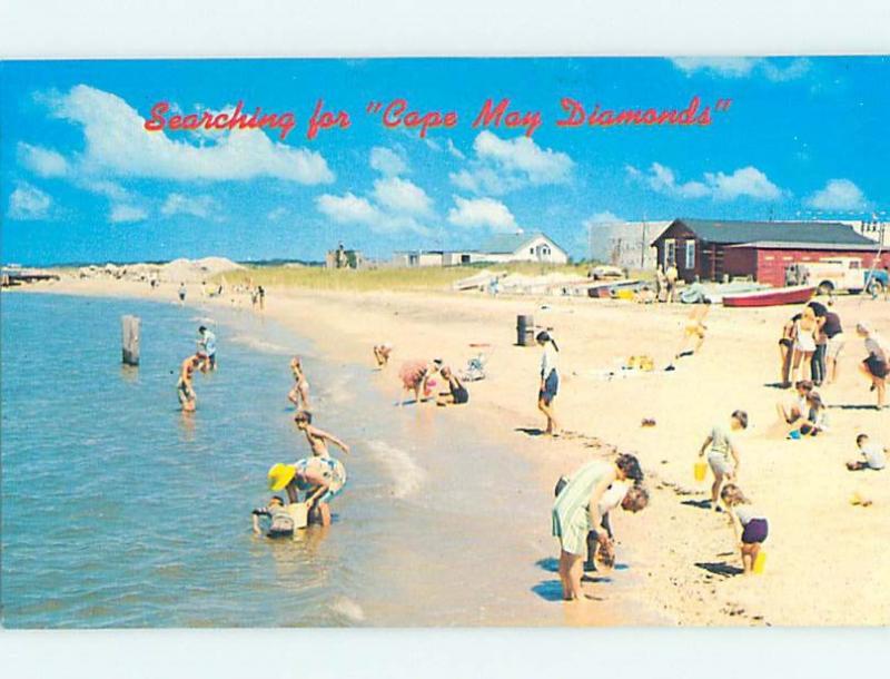 Pre-1980 SCENE AT BEACH Cape May New Jersey NJ ho4988