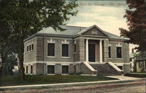 Kent Ohio OH Carnegie Public Library c1910 Vintage Postcard