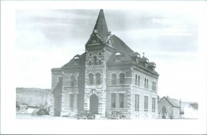 RPPC Boulder MT Montana Jefferson County Court House UNP Postcard