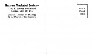 KANSAS CITY, Missouri MO  NAZARENE THEOLOGICAL SEMINARY  ca1950's B&W Postcard