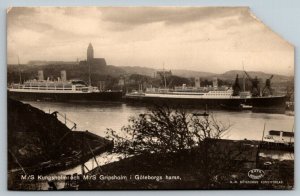 MS Kungsholm  MS Gripsholm  Goteborg  Sweden   Postcard