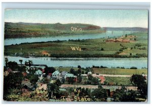 1905 Aerial View Tri State Kentucky West Virginia Ohio Unposted Vintage Postcard