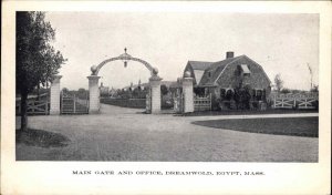 EGYPT MA Dreamwold Main Gate and Office c1905 Postcard