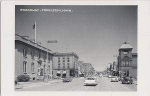 Minnesota Mn Real Photo RPPC Postcard 1958 CROOKSTON Broadway TIMES NEWSPAPER