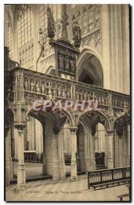 Belgie Belgium Old Postcard Louvain church ST Pierre Le jube