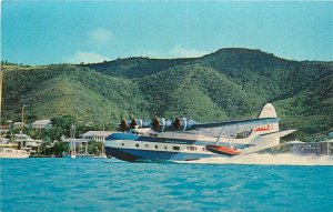Postcard 1960s Virgin Islands Aircraft Super Goose Antilles Air Boats TR24-1226