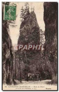 Old Postcard The great Chartreuse Desert Road and the peak of & # 39oeillette...