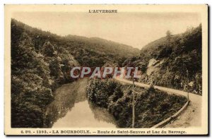 Old Postcard La Bourboule Route De Saint Sauves And Lac Du Barrage