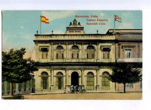 190739 CUBA MATANZAS Spanish Club Casino Vintage postcard