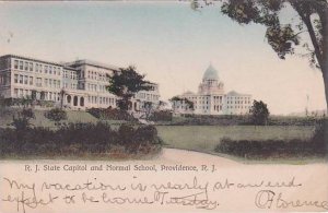 Rhode Island Providence R J State Capitol And Normal School 1910