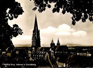 Germany - Freiburg. Bird's Eye View, Cathedral - RPPC