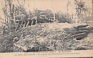 LA GRANDE GUERRE 1914-17~LE BOIS GUILLAUME-LES CAGNAS des ALLEMANDS POSTCARD