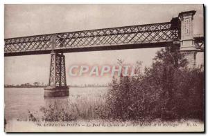 Old Postcard Cubzac Bridges The Railway Bridge on the River Dordogne