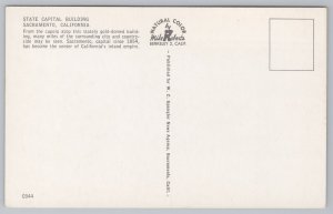 Government Building~State Capitol From Entrance Sacramento CA~Vintage Postcard