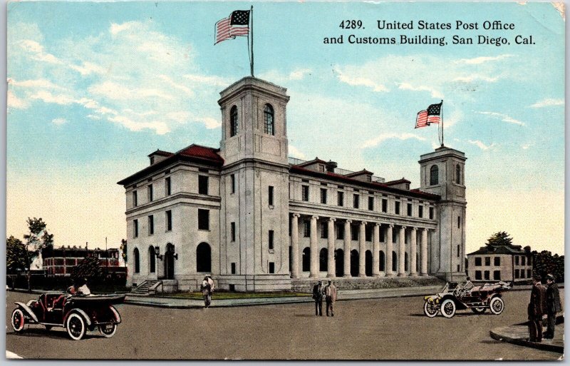 United States Post Office Customs Building San Diego California CA Postcard