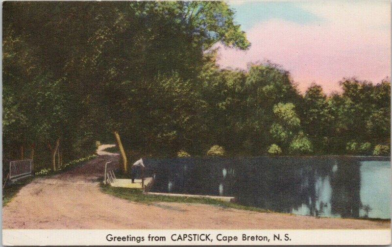 Capstick Cape Breton NS Nova Scotia Greetings Unused SDC Postcard E89