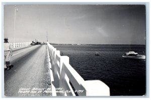 Petersburg Florida FL Postcard RPPC Photo Candy Bridge Between Tampa And St 1952