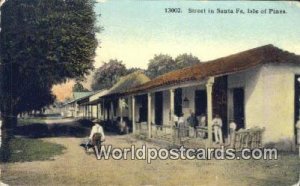 Street in Santa Fe Isle of Pines Republic of Cuba 1913 Missing Stamp 