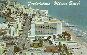 Aerial View of City and Seville Hotel Looking North to Hotel Row Miami Beach FL 