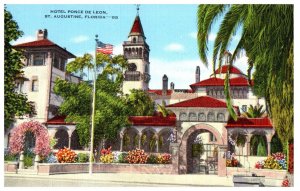 Hotel Ponce De Leon St Augustine Florida Postcard