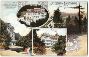 ST. HELENA SANITARIUM Napa Valley, California Resort 1910s Vintage Postcard