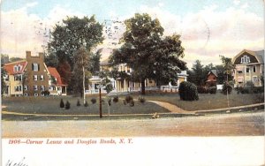 Corner Lenox & Douglas Roads Schenectady, New York Postcard