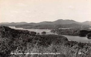 Long Lake New York View from Pinnacle Real Photo Antique Postcard J74743