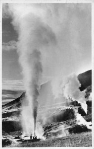 Krisuvik Iceland Hot Spring Steam Jet Real Photo Vintage Postcard JF685349