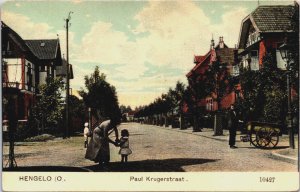 Netherlands Hengelo Paul Krugerstraat Vintage Postcard C157