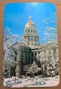 POSTCARD UNUSED - COLORADO STATE CAPITOL IN WINTER, DENVER, COLORADO