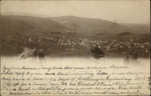 Wyalusing PA Cancel - Birdseye View of Town 1906 Used Real Photo Postcard