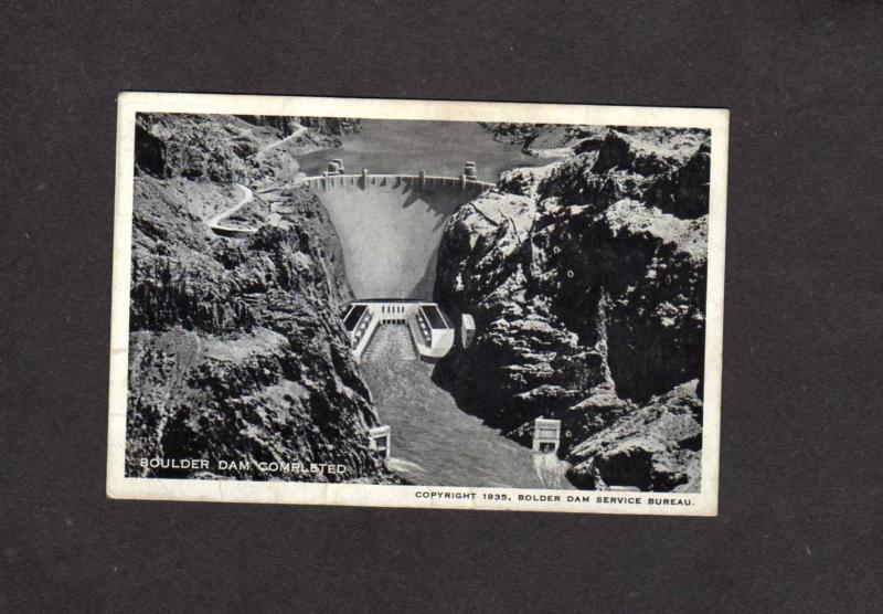 NV Boulder Hoover Dam Construction 1935 Nevada Miniature Postcard AZ Arizona