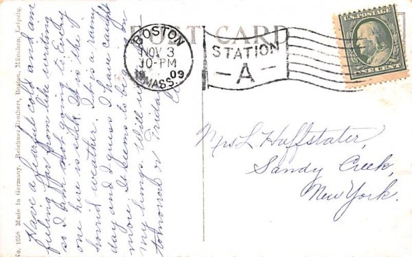 Cadets Armory  Boston, Massachusetts Postcard