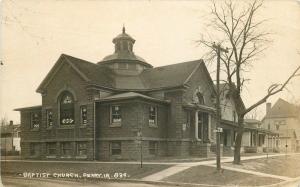 Baptist Church C-1910 Dallas County Perry Iowa RPPC Real photo postcard 1547