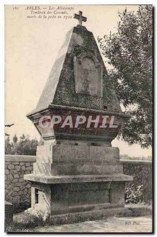 Old Postcard Arles Aliscamps Tomb dead Consuls Plague