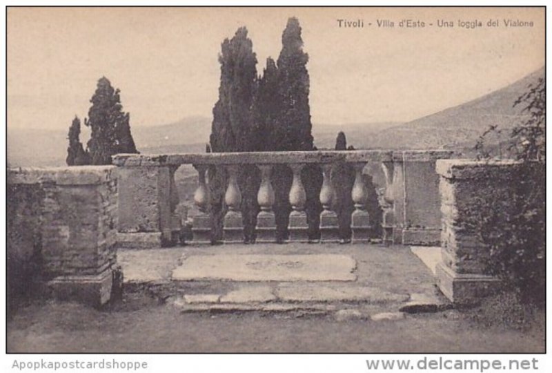 Italy Tivoli Villa D Este Una Loggla Del Vialone