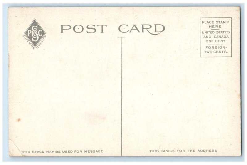 Fire Station And Auto Fire Apparatus Springfield Massachusetts MA Postcard