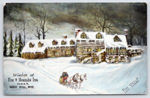 Hubertus - Kettle Moraine WI Ate Lunch Here~Fox & Hounds Inn~Horse Drawn Sleigh  