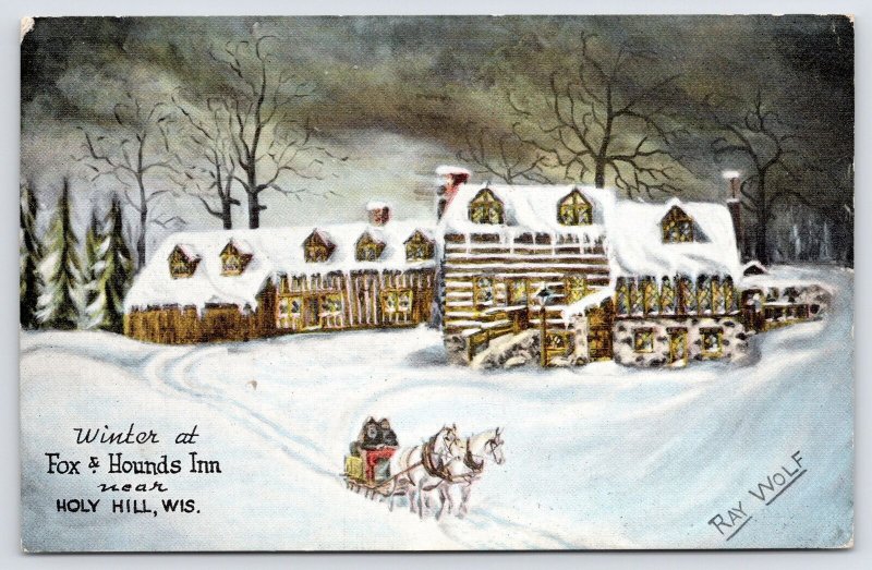 Hubertus - Kettle Moraine WI Ate Lunch Here~Fox & Hounds Inn~Horse Drawn Sleigh  