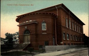 Cumberland Maryland MD Carrol Carroll Club c1910 Vintage Postcard