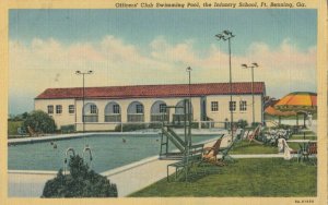 FT BENNING, Georgia, 1942; Officers Club Swimming Pool