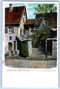 Germany Postcard Greetings from Rothenburg Stadkirchner's Apartment c1905