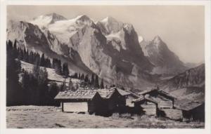 Switzerland Hasliberg Maegisalp mot Wetterhorngruppe Real Photo