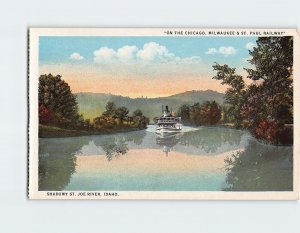 Postcard On The Chicago Milwaukee & St. Paul Railway St. Joe River Idaho USA