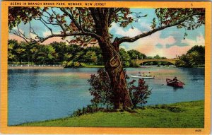 Postcard BOAT SCENE Newark New Jersey NJ AL1210