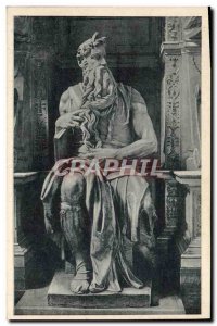 Old Postcard Roma Mose di Michelangelo