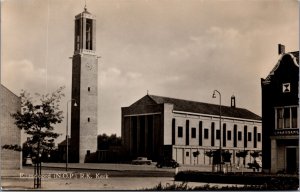 Netherlands Emmeloord Nederlands Hervormde Kerk Vintage RPPC C041