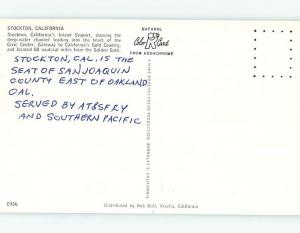 Pre-1980 PANORAMIC VIEW Stockton California CA i0903