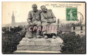 Postcard Old Paris Square Pere Lachaise The Decline Steiner